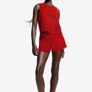 Zara Crochet Look Sleeveless Top - Women’s Medium - NWT